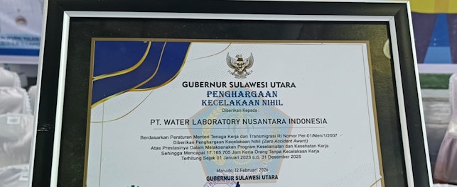 Zero Accident Award from the Governor of North Sulawesi