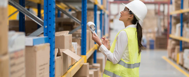 Lady checking stock