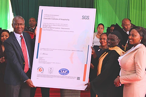 Cascade Institute of Hospitality in Kenya Strengthens Quality Management with ISO 9001 Certification by SGS