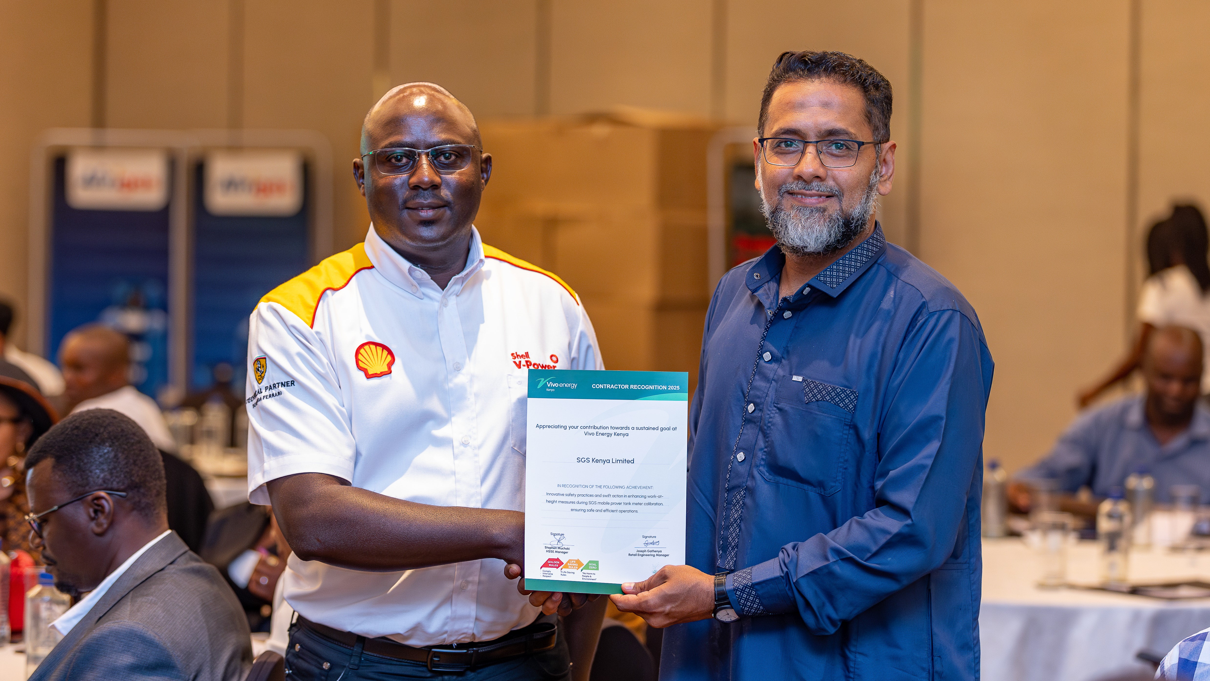 SGS Recognized for Excellence in Safety by Vivo Energy Kenya