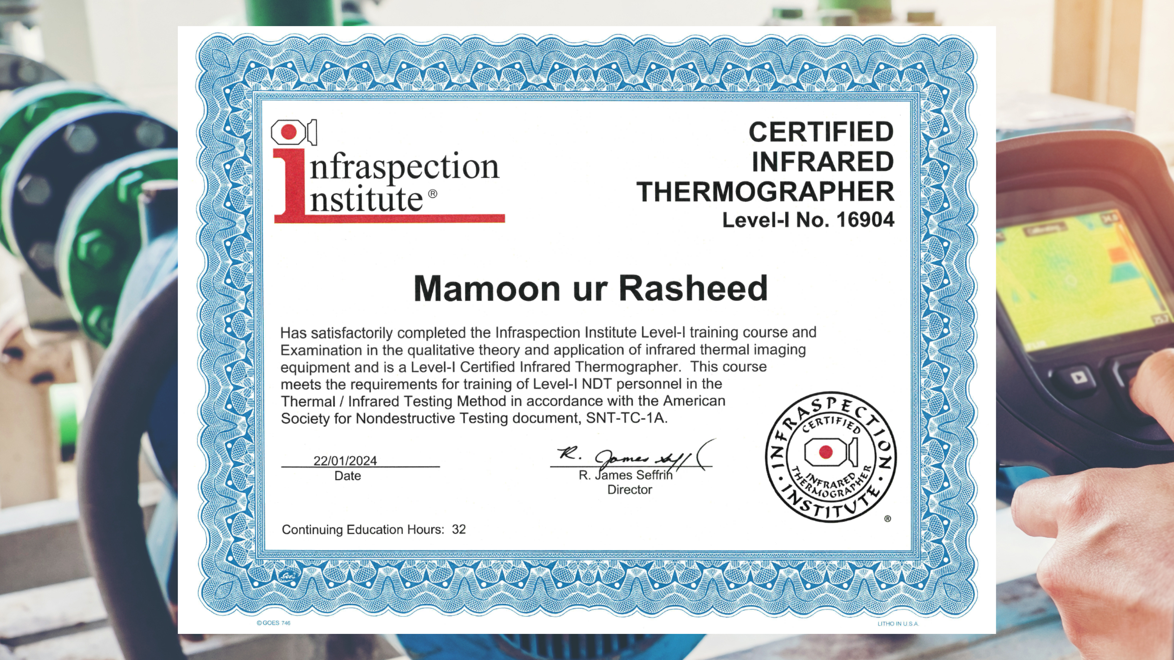 Enhancing Team Competency IR Thermography Level I Certification
