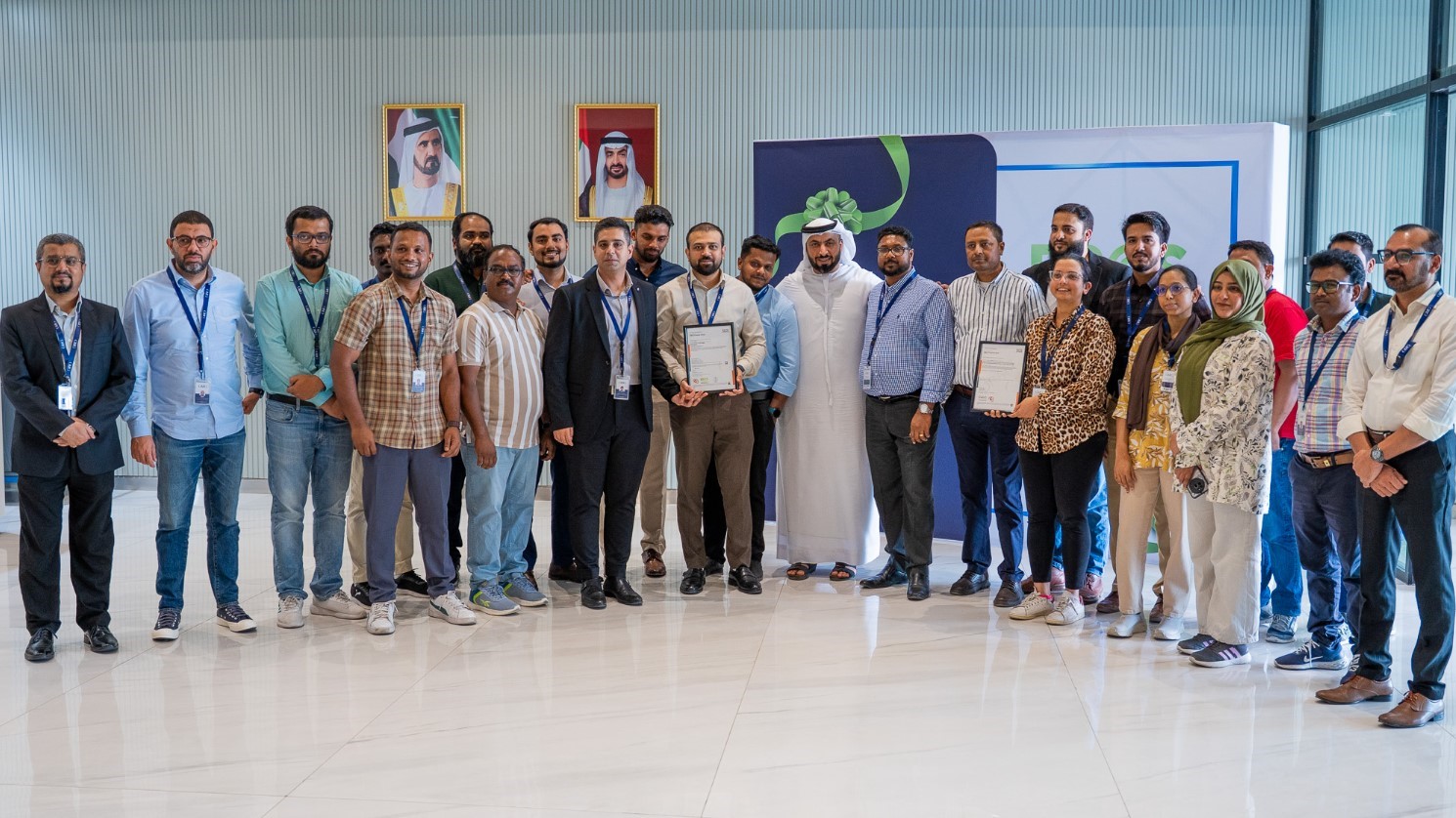 GMG team in UAE with BRCGS AA Certification from SGS