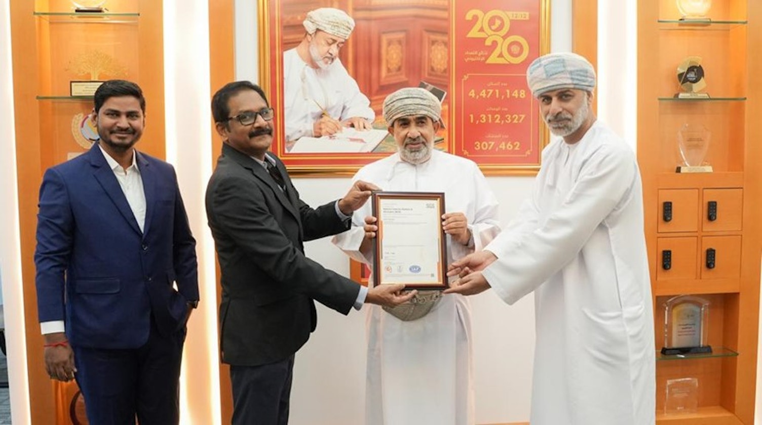 NCSI Oman awarded ISO 27001 certificate by SGS.