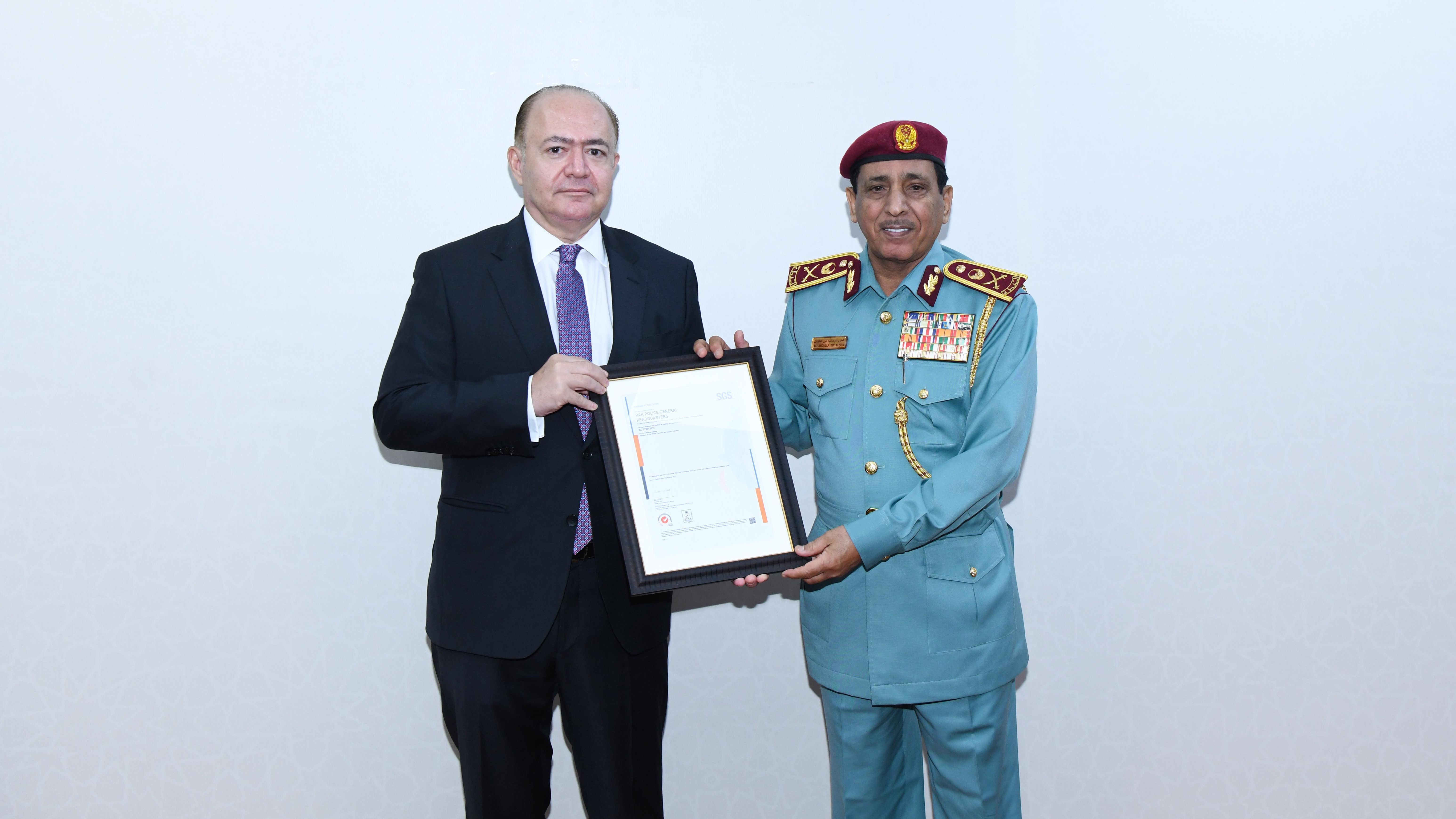 Ras Al Khaimah Police Certified by SGS for Business Continuity Management as per ISO 22301