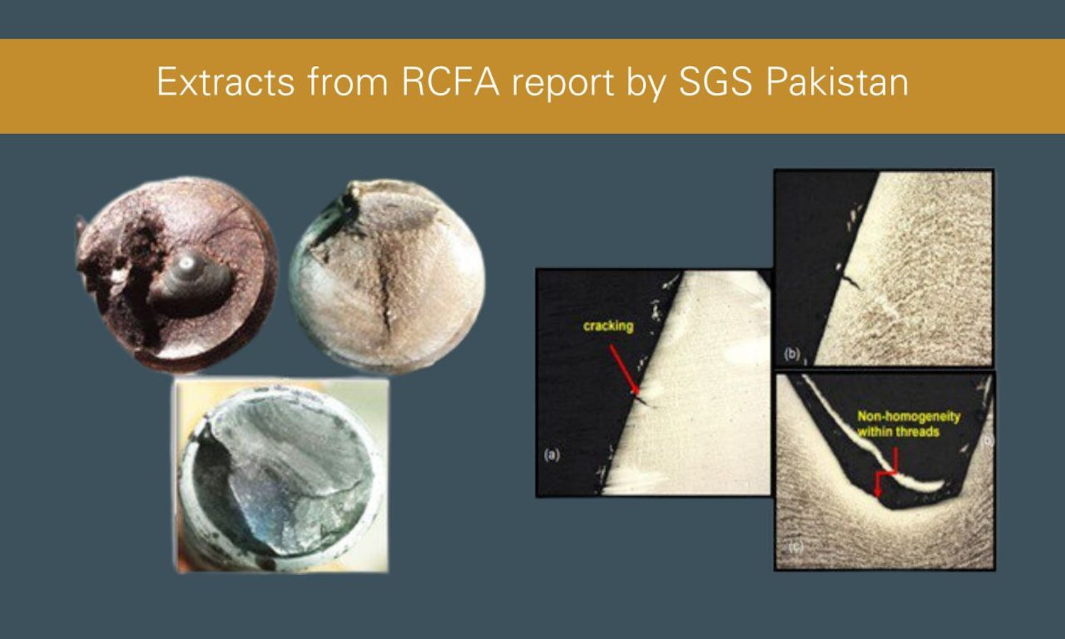 SGS Completed Root Cause Failure Analysis for an Oil & Gas Provider in Oman as Part of the Asset Integrity Management Solution