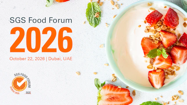 SGS Food Forum 2026 on October 22, 2026, at Hyatt Regency, Dubai, UAE