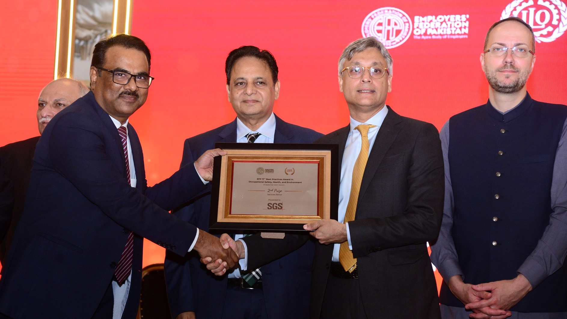 SGS Pakistan Honored with EFP Excellence Award for Occupational Safety, Health, and Environment (OSHE) Best Practices