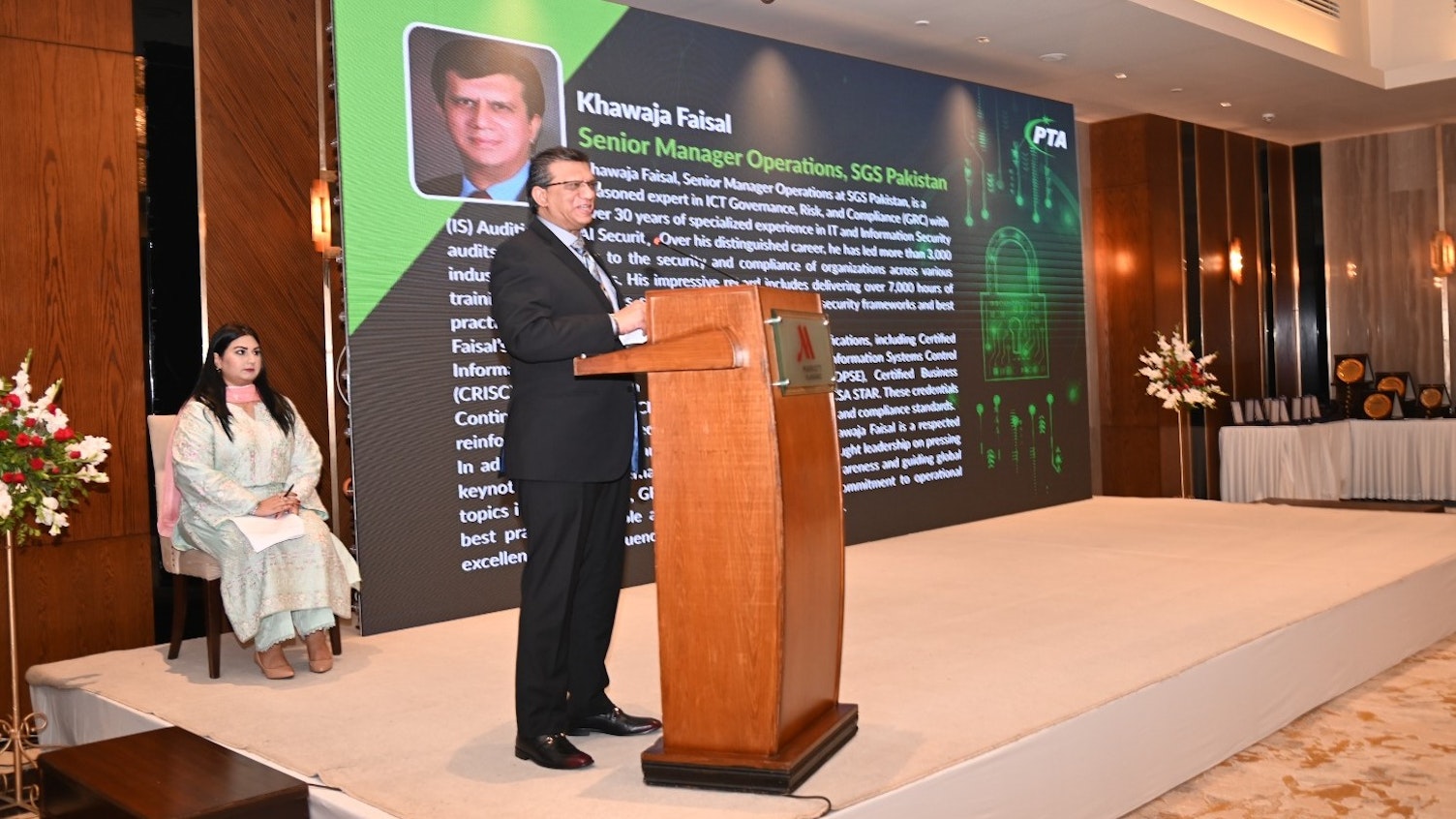 Khawaja Faisal Javed as a keynote speaker at PTA Cybersecurity Awards 2024