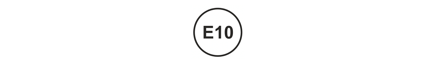 Naklejka przedstawiająca oznaczenie paliwa E10.