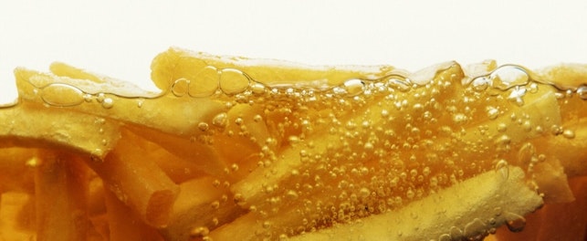 French Fries Frying in Oil