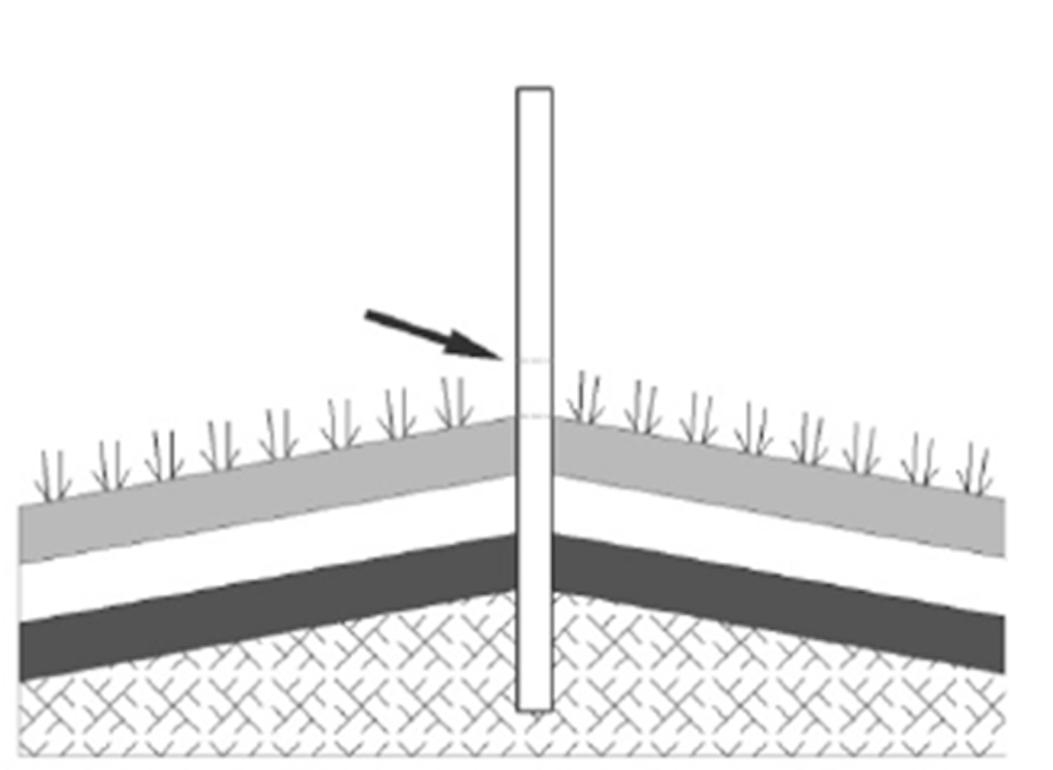 Rysunek 1: studzienka odgazowująca ze swobodnym wylotem gazu.