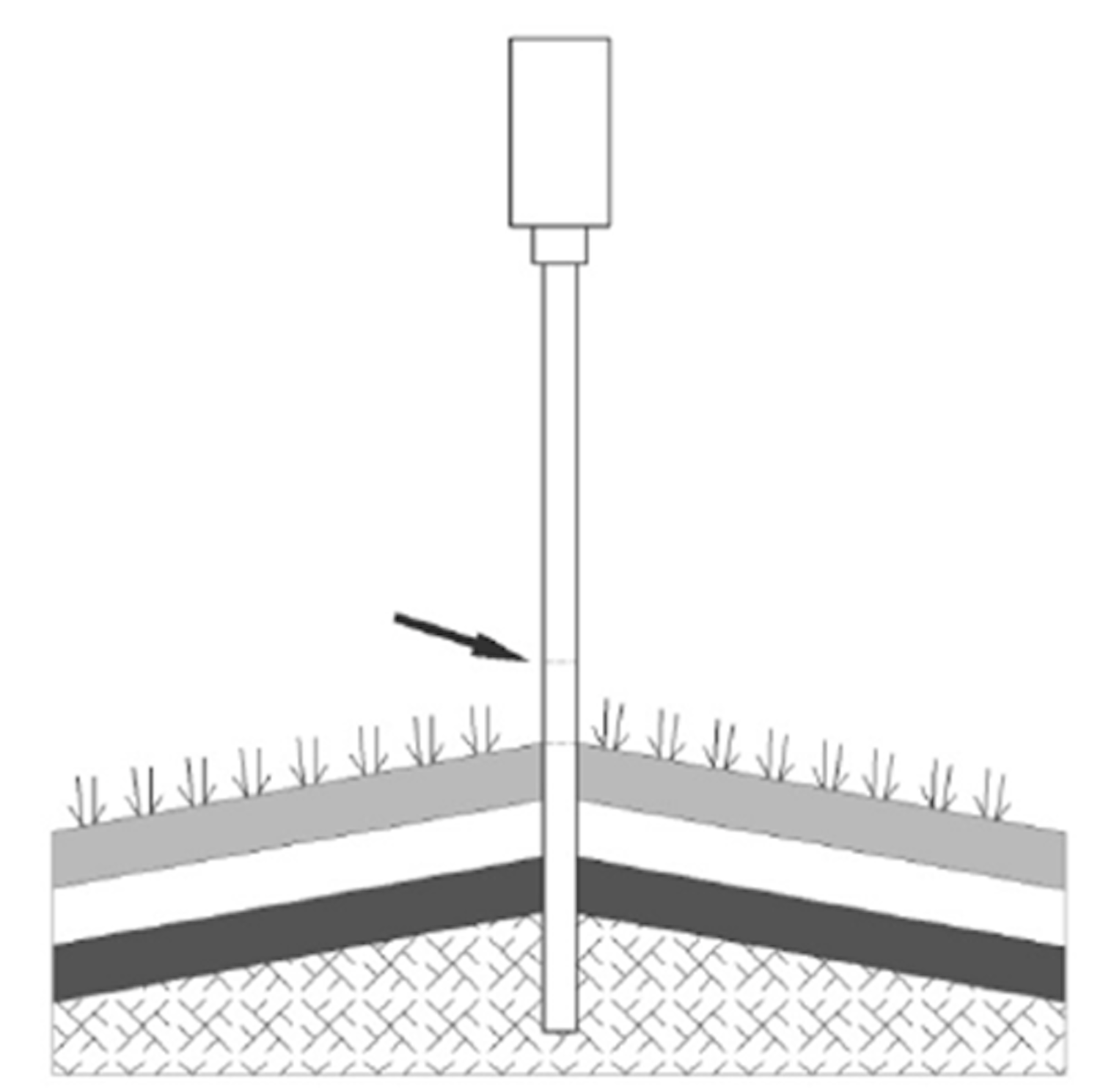 Rysunek 3: studzienka odgazowująca z pochodnią.