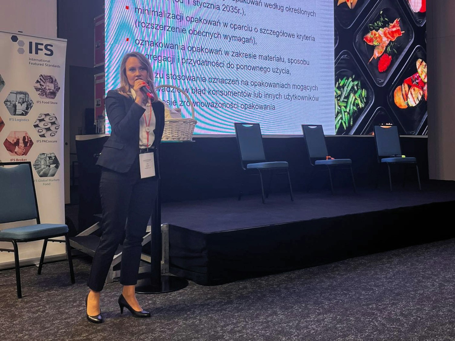 Marta Krawczyk podczas prezentacji na Kongresie Bezpieczeństwa Żywności