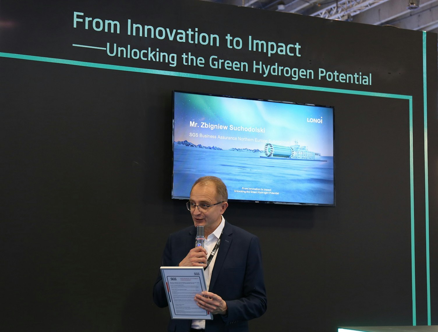 Zbigniew Suchodolski z SGS podczas World Hydrogen Week 2025.