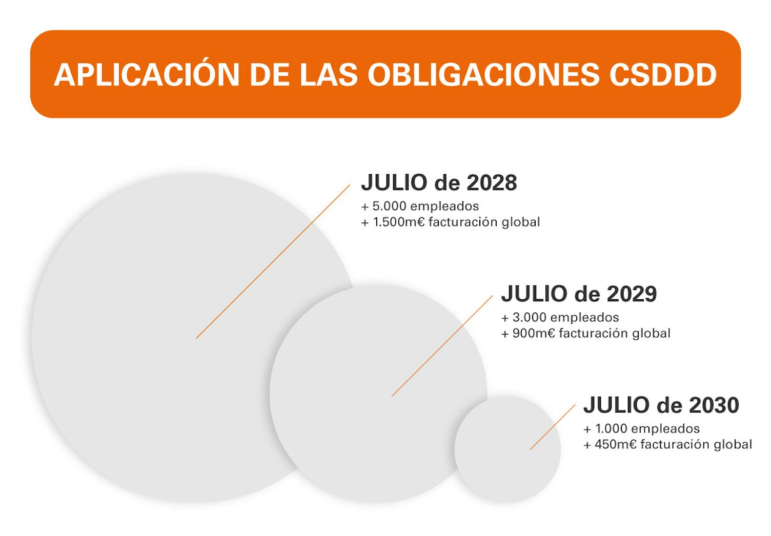 Aplicación de las obligaciones CSDDD