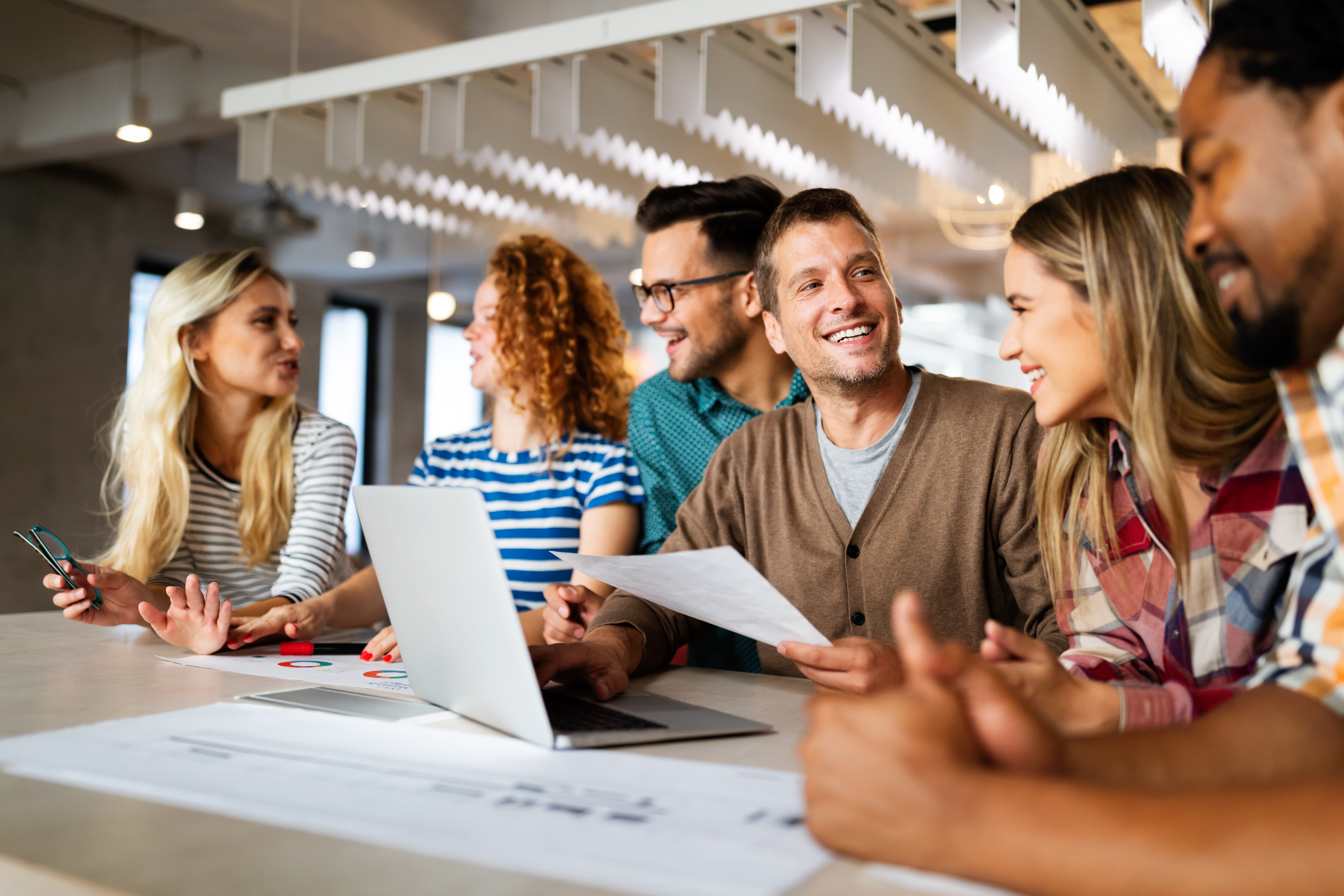 Business Colleagues Working Together in the Office