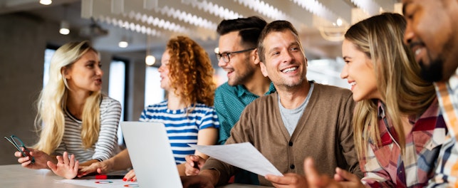 Business Colleagues Working Together in the Office