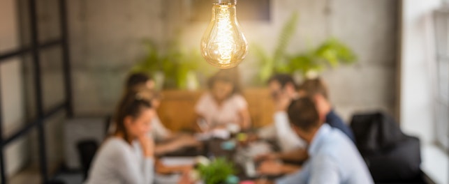 Creative Business People Brainstorming on New Ideas