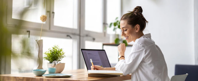 Woman Working at her Desk