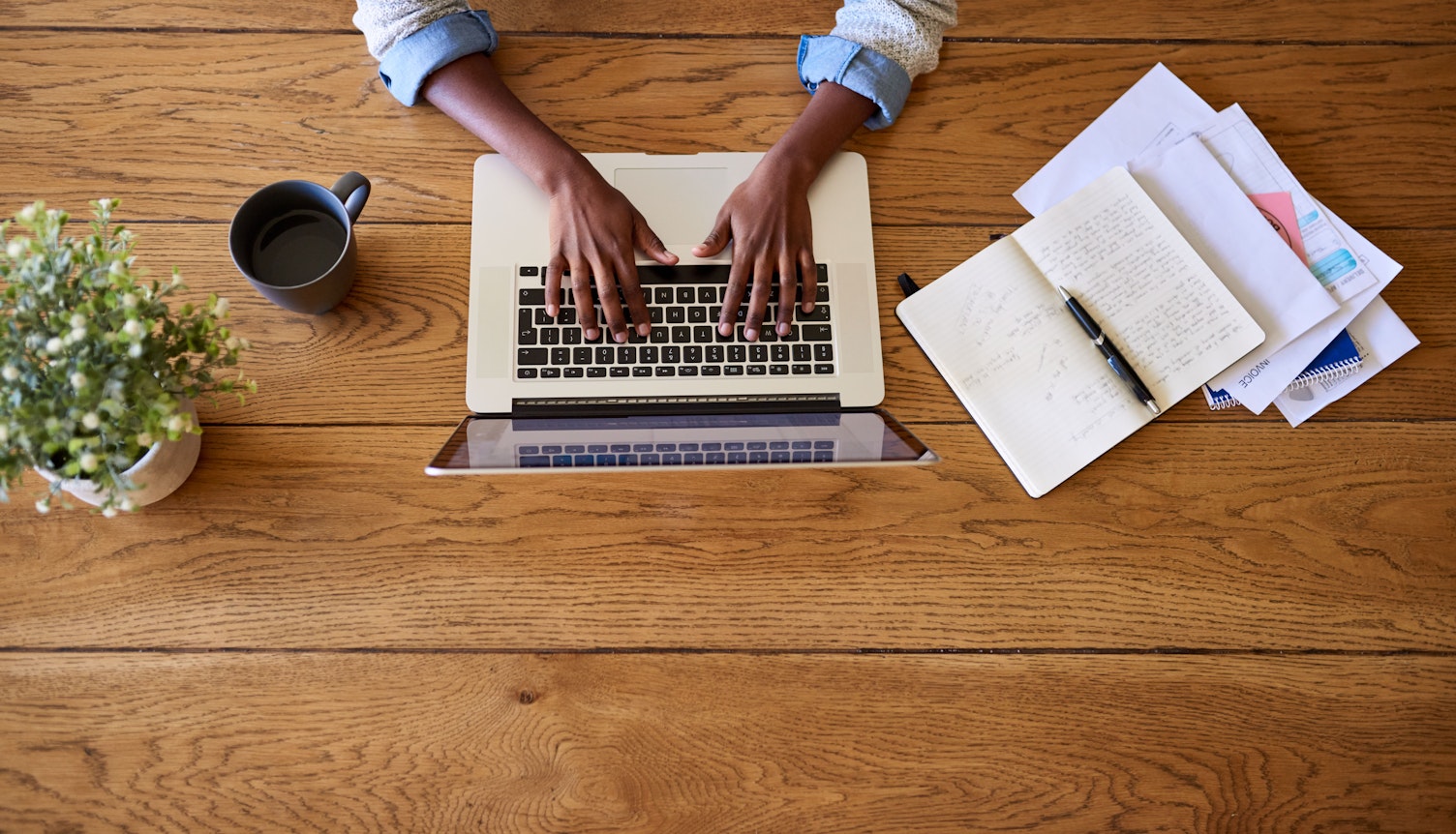 entrepreneur doing work from home