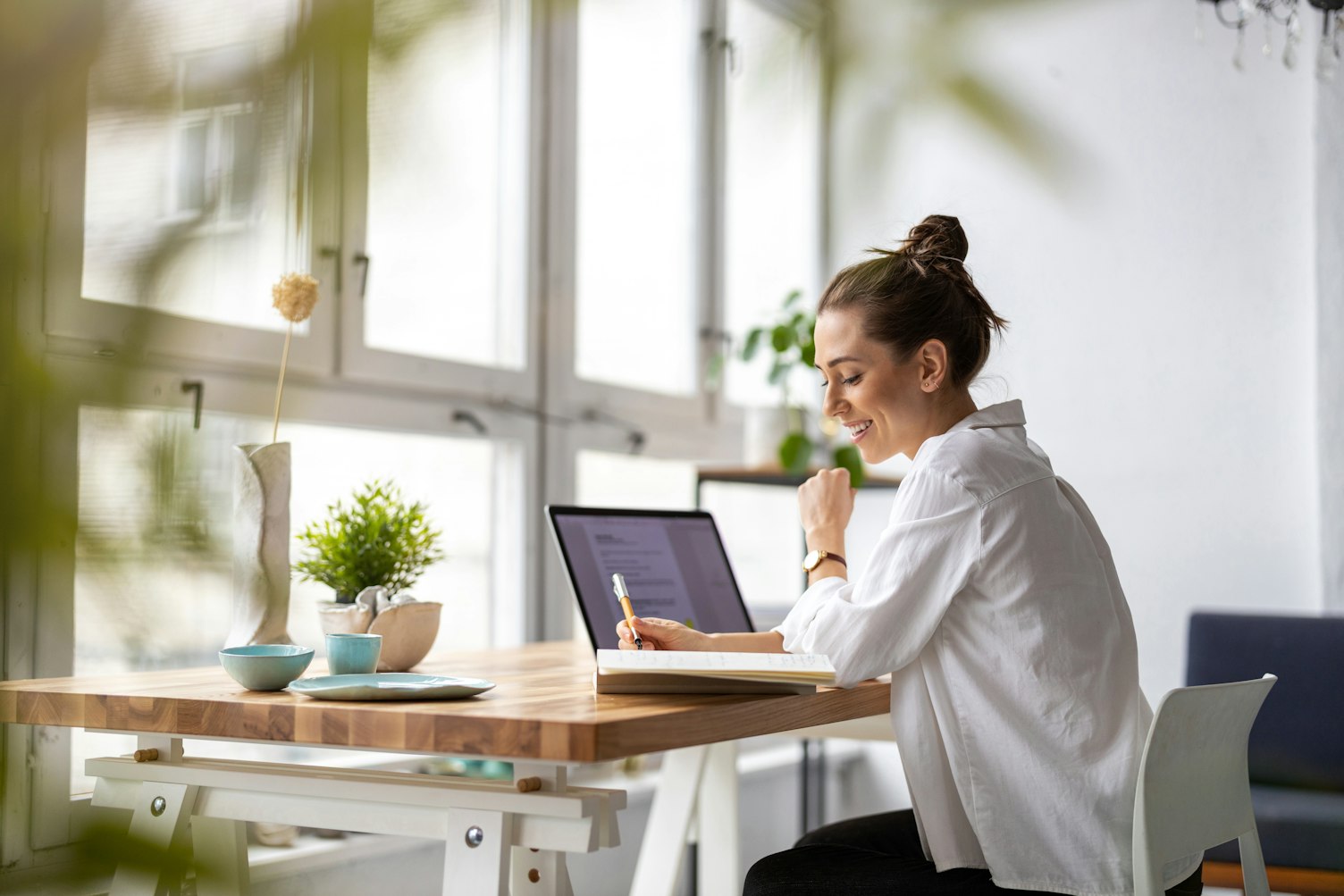 Woman Working at her Desk