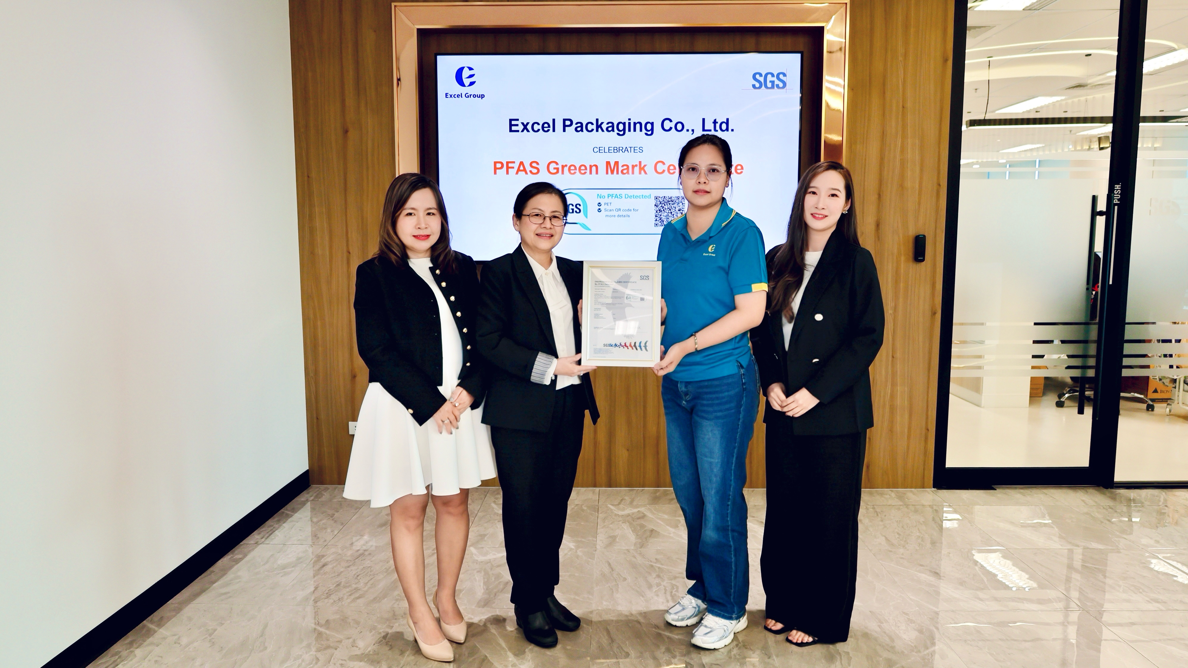 SGS Awards No PFAS Detected to Excel Packaging