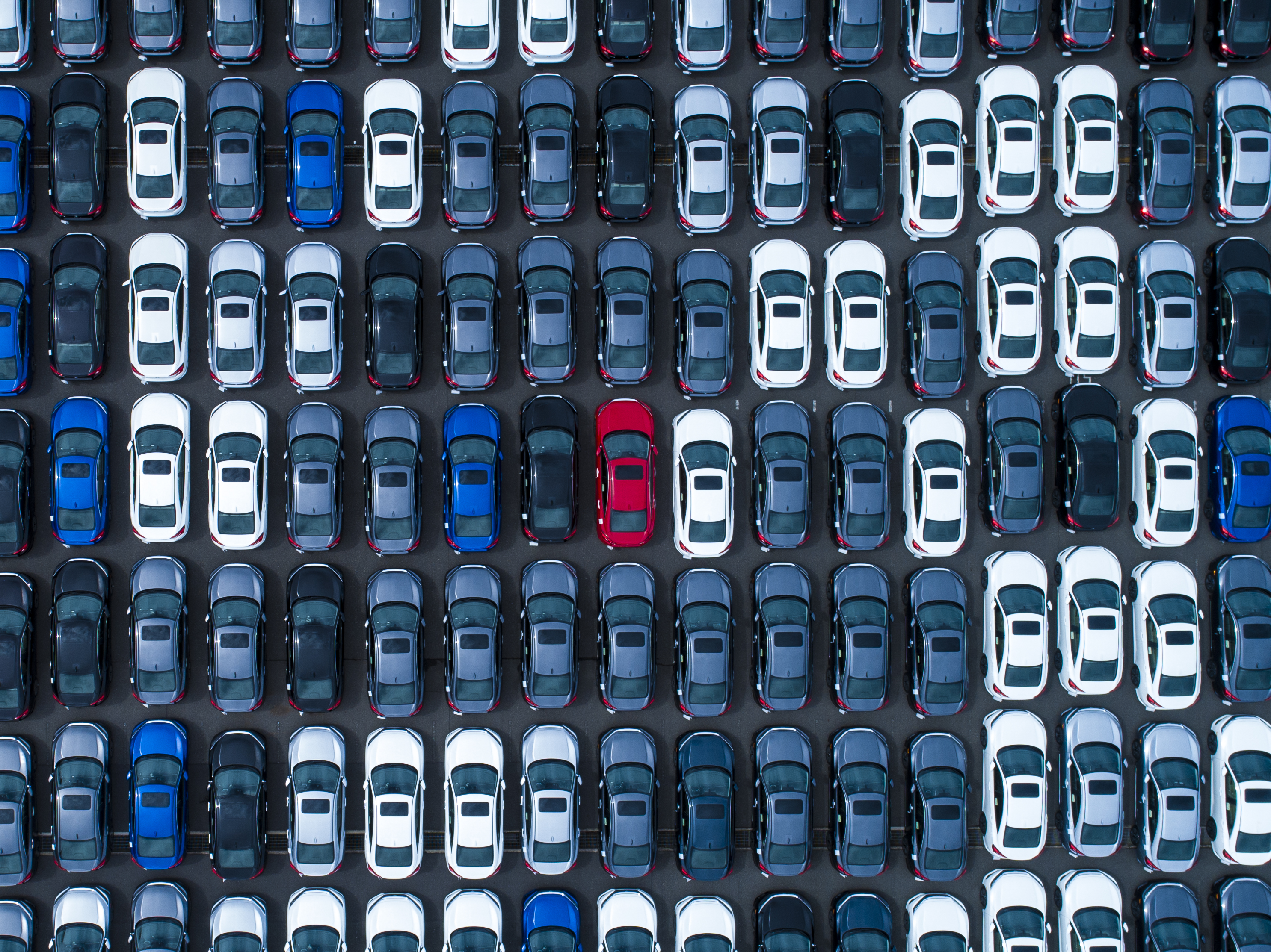 Top View of a Car Park