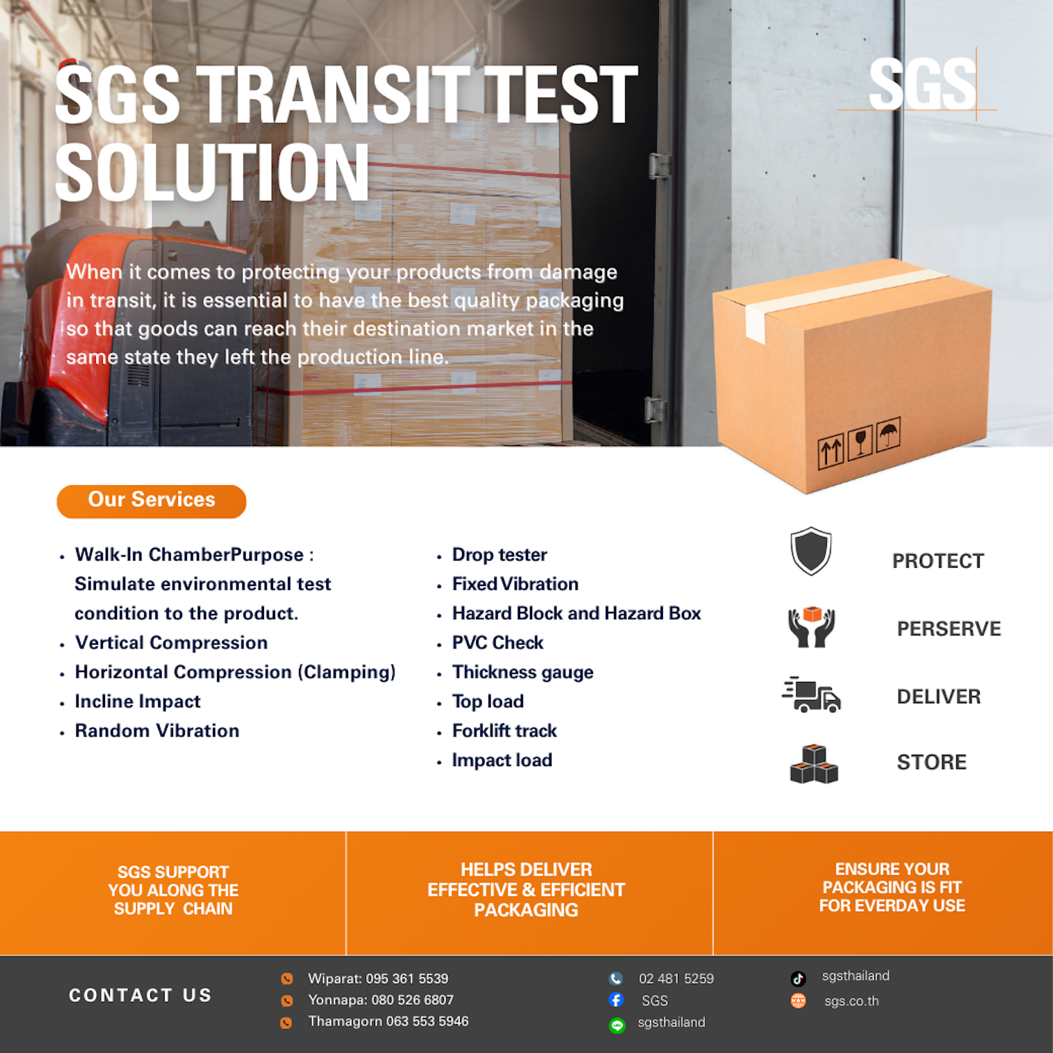 บริการทดสอบบรรจุภัณฑ์โดย SGS