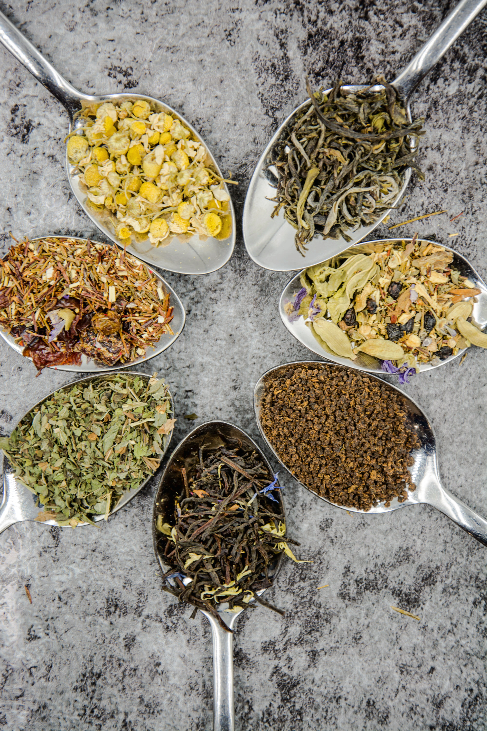 Teas in a spoon