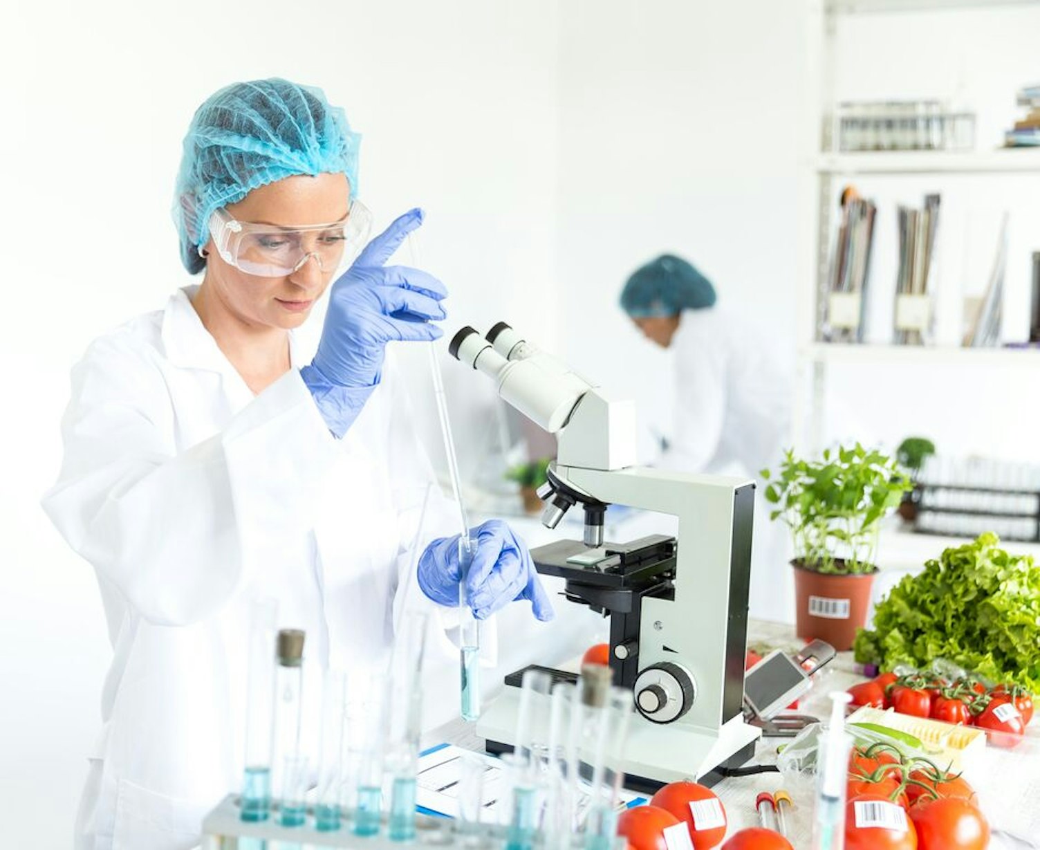 Scientist Working in Food Laboratory