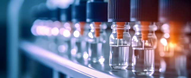 Medical Vials on Production Line