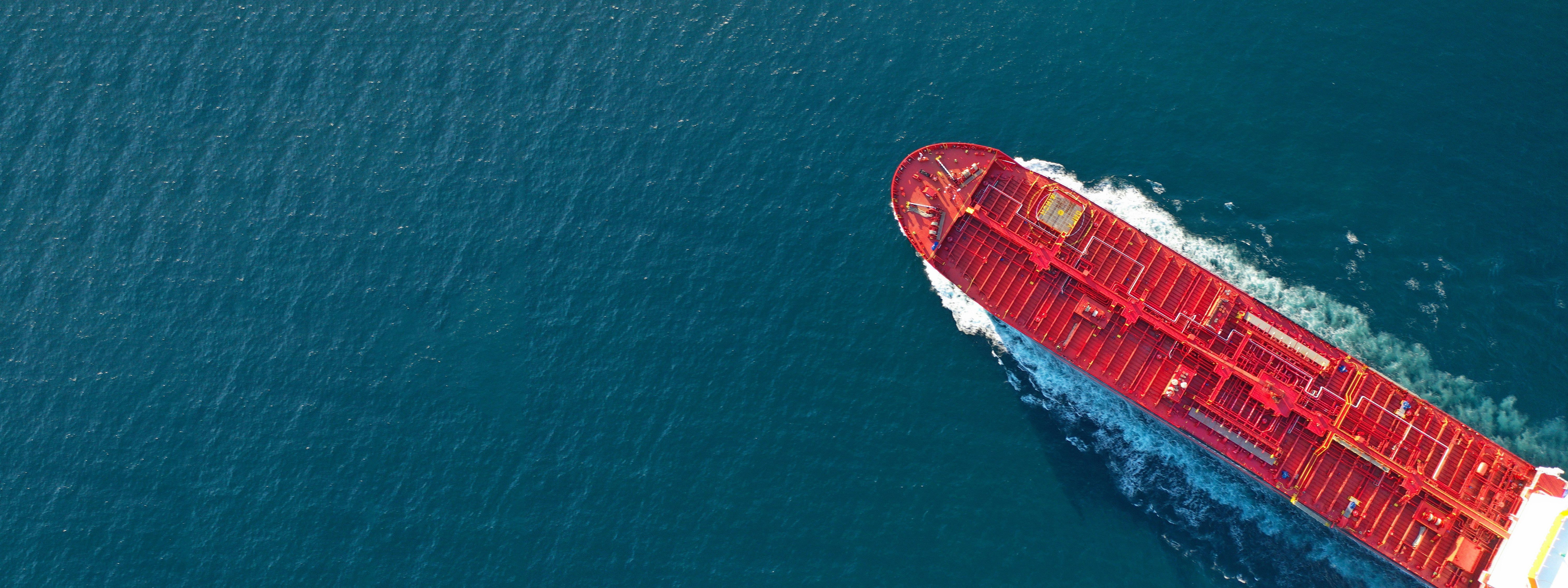 Aerial View of a Ship