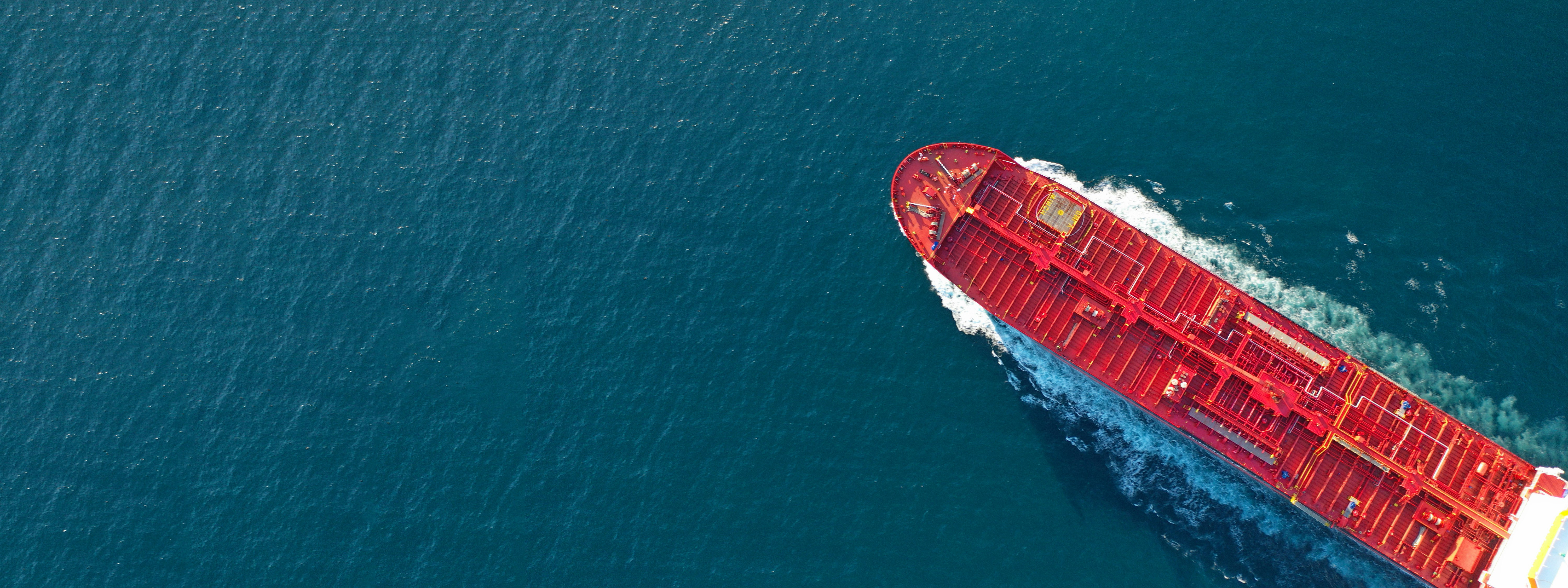 Aerial View of a Ship