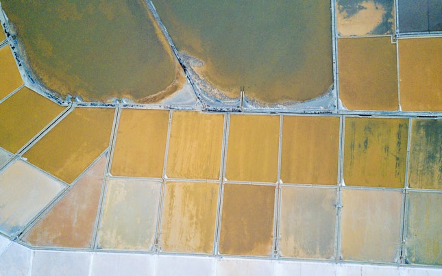 Aerial View of Salt Tanks