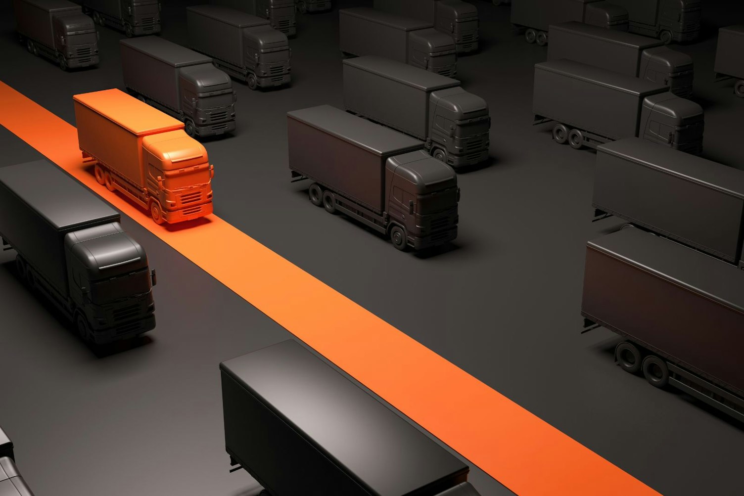 Cargo Logistics and Transportation Leader 3d Rendering