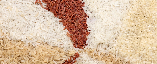 Different Raw Rice as Background