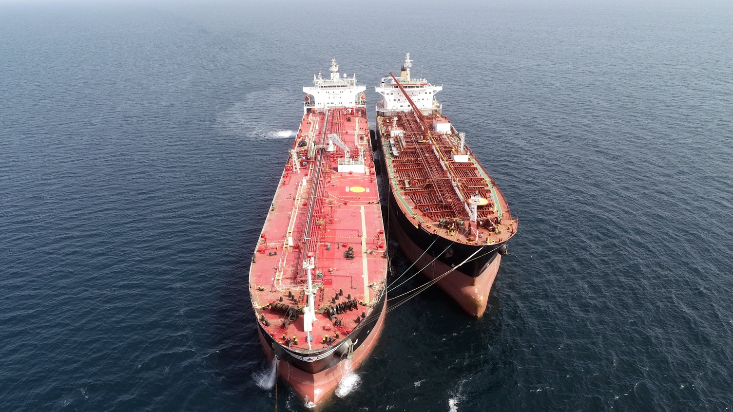 Drone View During Ship to Ship Transfer