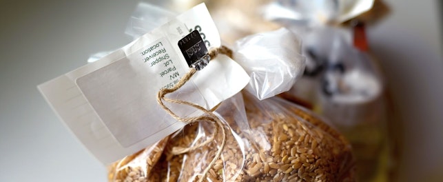 Grain Sample Bag in Laboratory, Antwerp, Belgium