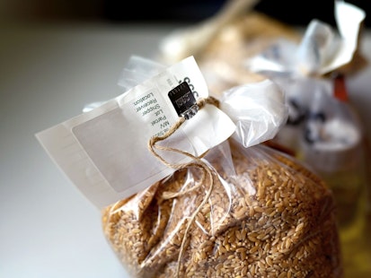 Grain Sample Bag in Laboratory, Antwerp, Belgium