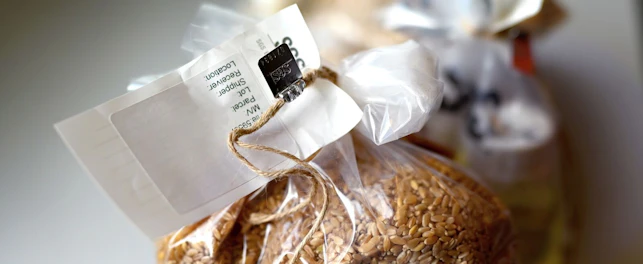 Grain Sample Bag in Laboratory, Antwerp, Belgium