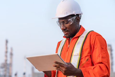 Petrochemical Industry Engineer Working at Electric Power Plant