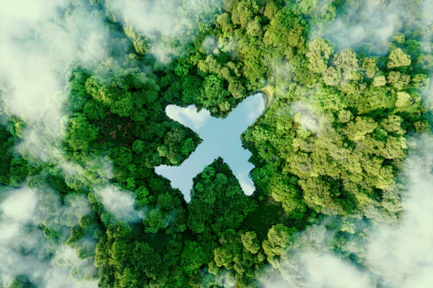 Plane Figure Within The Forest