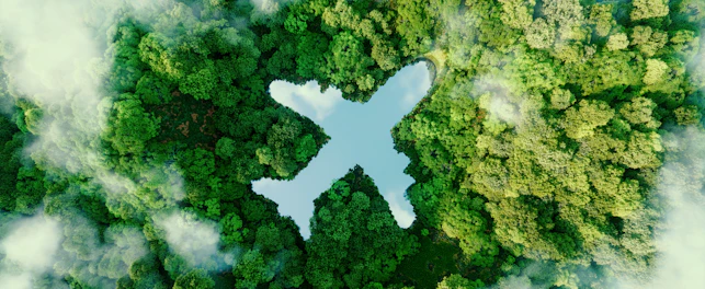 Plane Figure Within The Forest