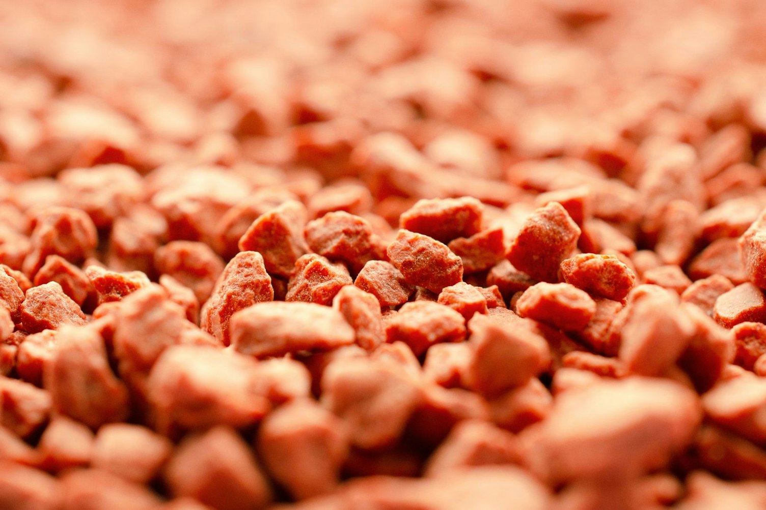 Red Background of Fertilizer Potassium Chloride