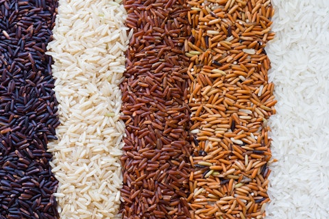 Rows of Rice Stock