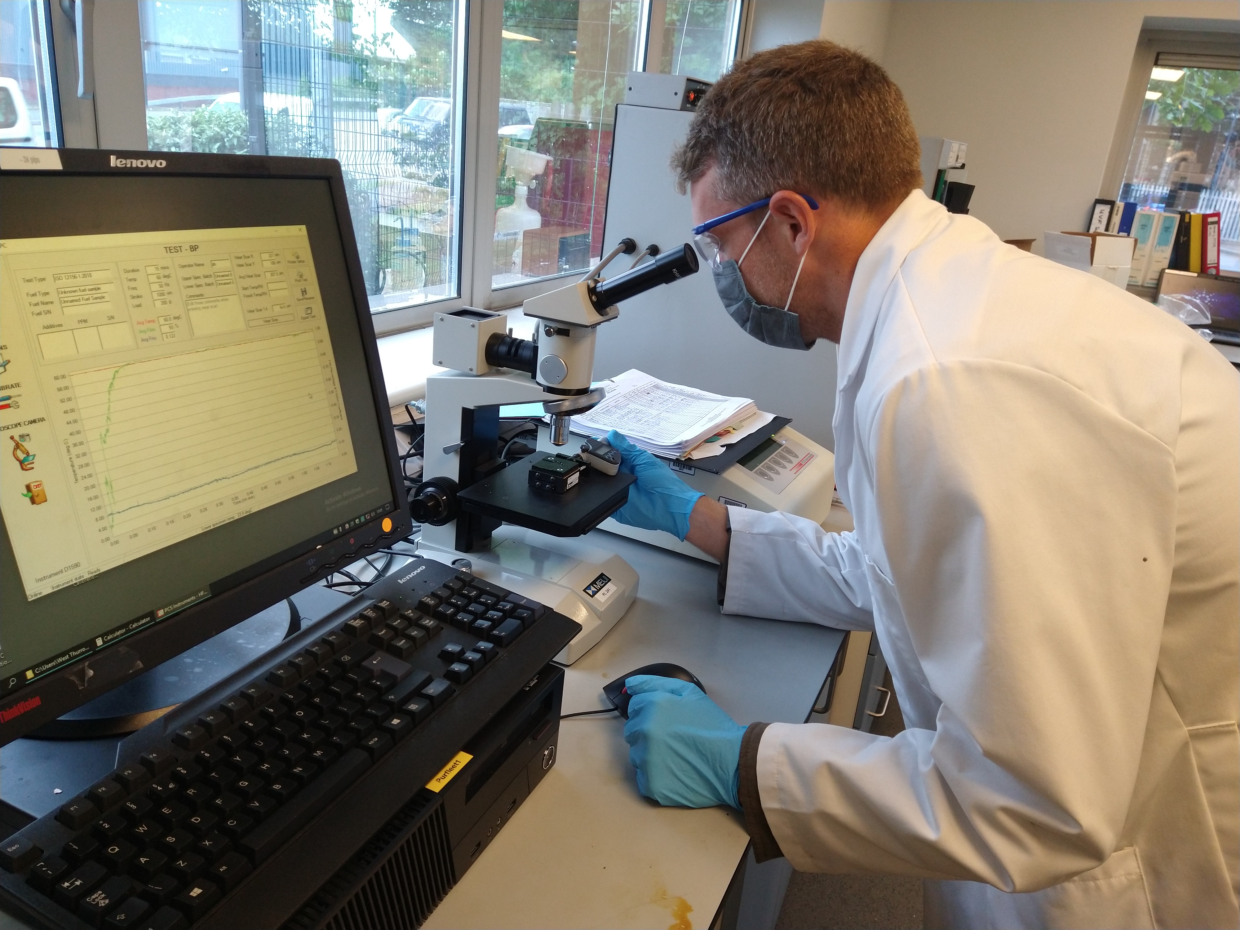 SGS West Thurrock Scientist Analyzing OIl Sample