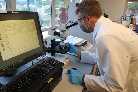 SGS West Thurrock Scientist Analyzing OIl Sample