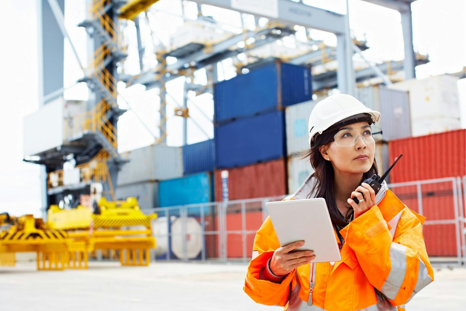 Worker Supervising Loading of Containers