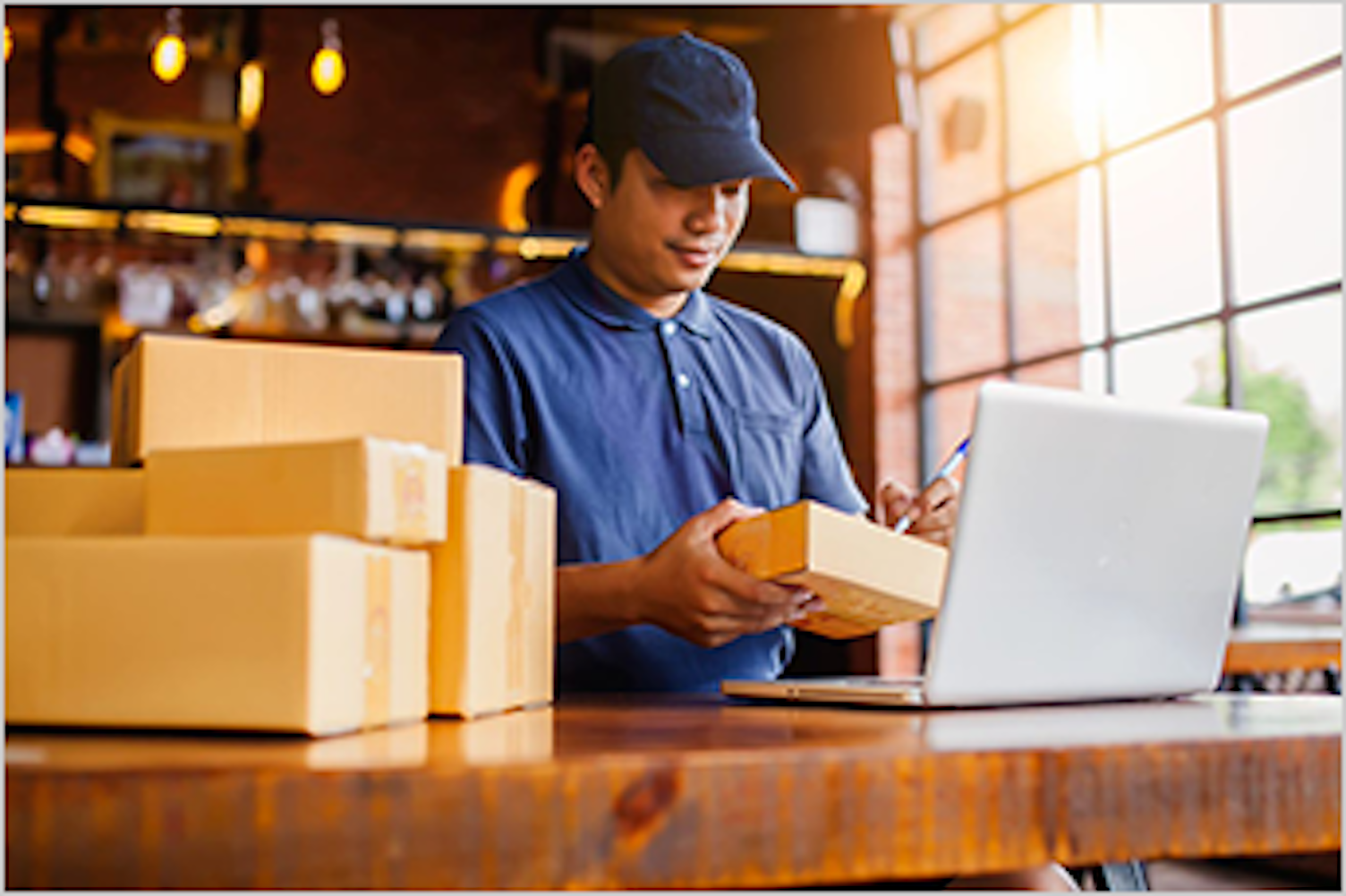 Courier Checking Packages 344px