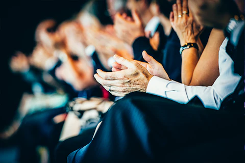 close up of hand clapping